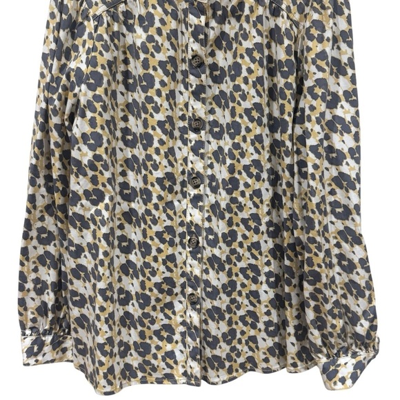 CAbi Providence Shirt Jacket in Yellow and Grey Leopard Print Women’s Size XL - Picture 5 of 12